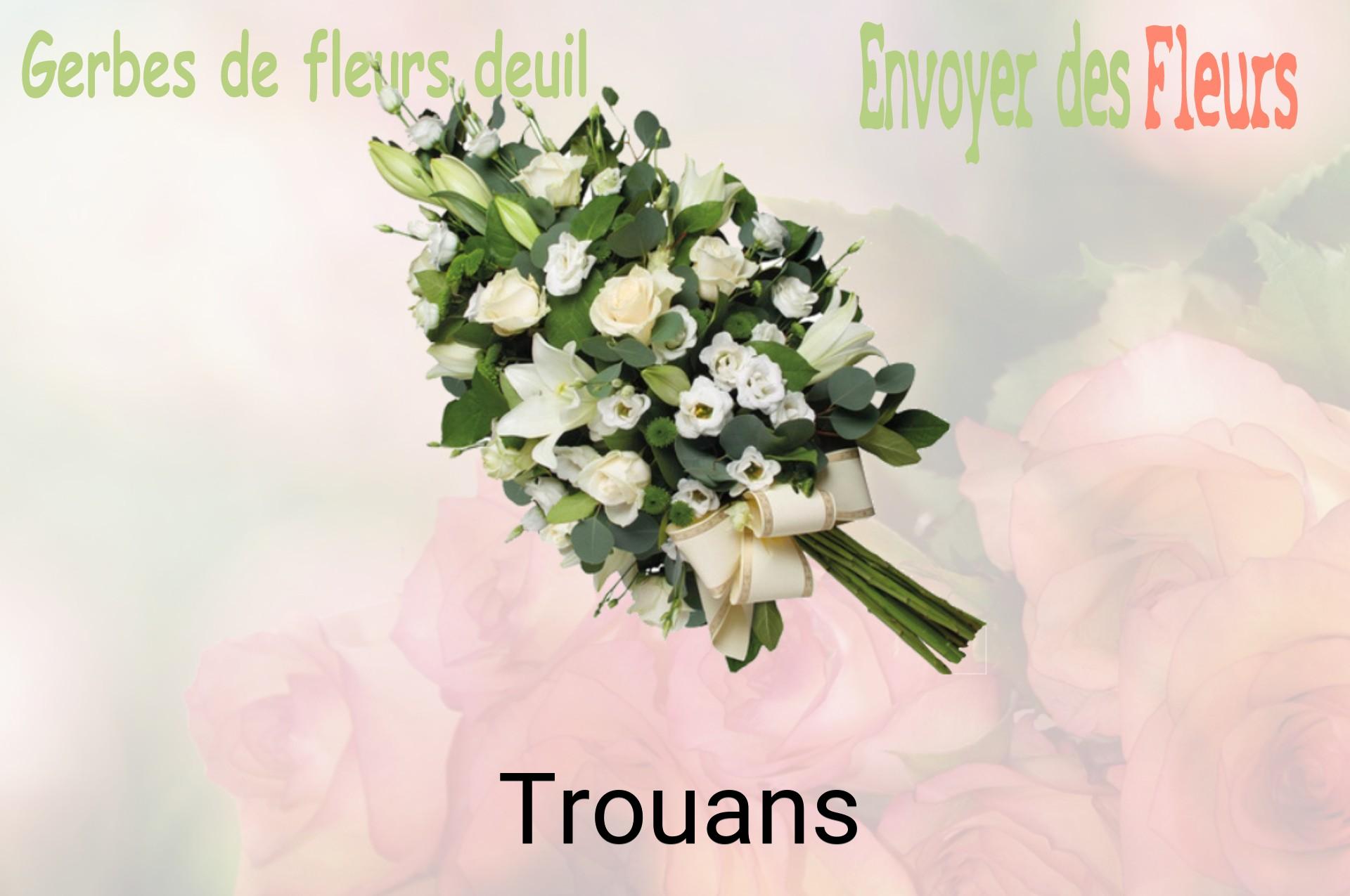 Gerbe de fleurs de deuil livrée à Trouans